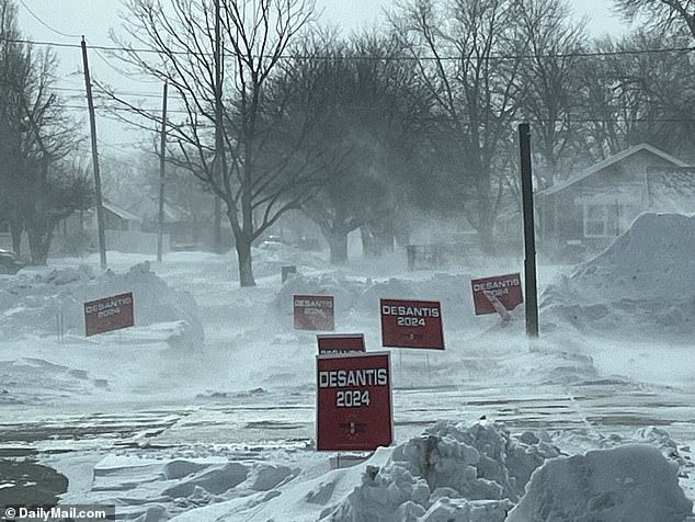 DeSantis backers braved the wind and cold to attend his event Saturday in Council Bluffs