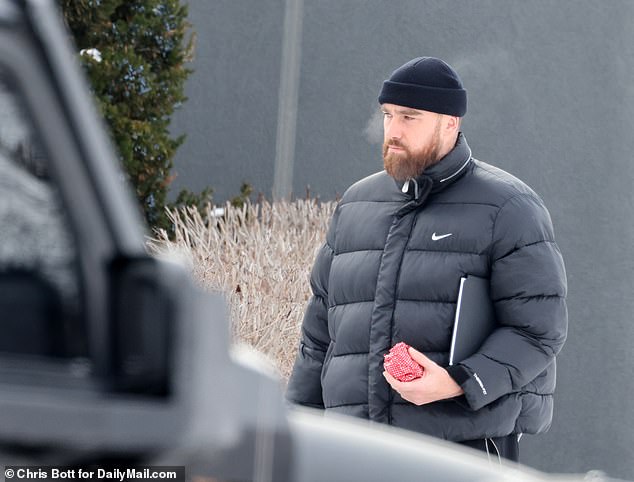 Her friend Kelce, who left the Kansas City Chiefs team hotel Saturday morning looking grimy, later joined Swift and headed to the upscale Kansas suburb of Leawood.