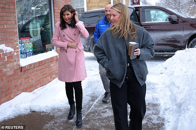 The 2024 Republican hopefuls have had to deal with two snowstorms, freezing temperatures and high winds in the past week.  GOP hopeful Nikki Haley is captured Saturday at a campaign event in Iowa City