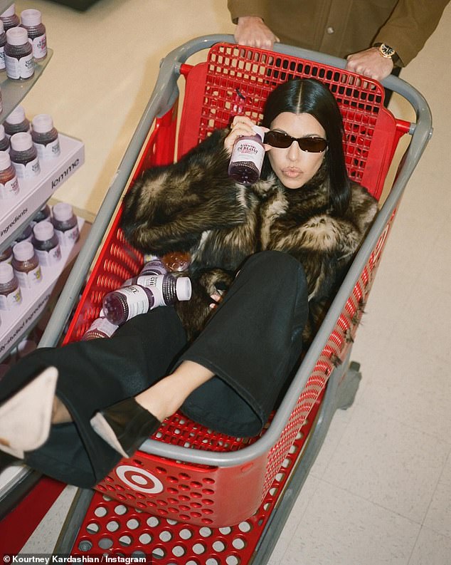 The entrepreneur posed for several photos during a shopping trip at one of the retailer's locations