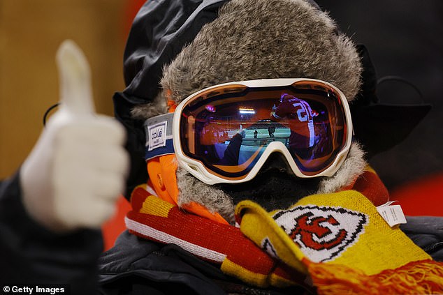 Fearless fans bundled up in parkas, snow pants and goggles to stay warm in Kansas City