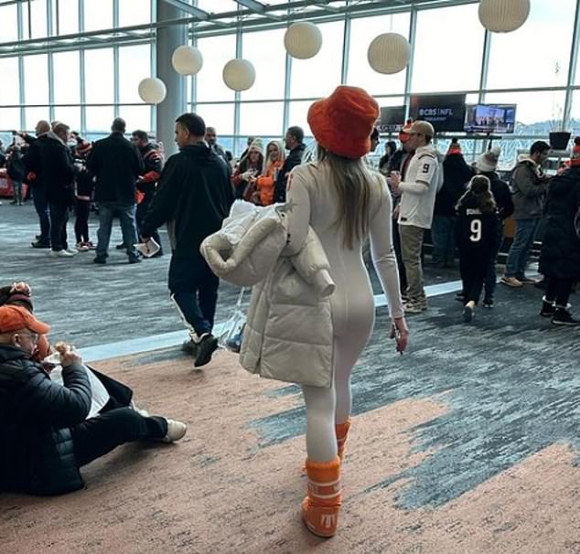 Her final appearance at an NFL game was the most memorable, with that eye-catching bodysuit that sent fans wild online