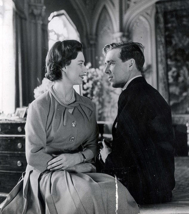 Princess Margaret and her fiancé, photographer Antony Armstrong-Jones, pictured at Royal Lodge, Windsor, after announcing their engagement in 1960