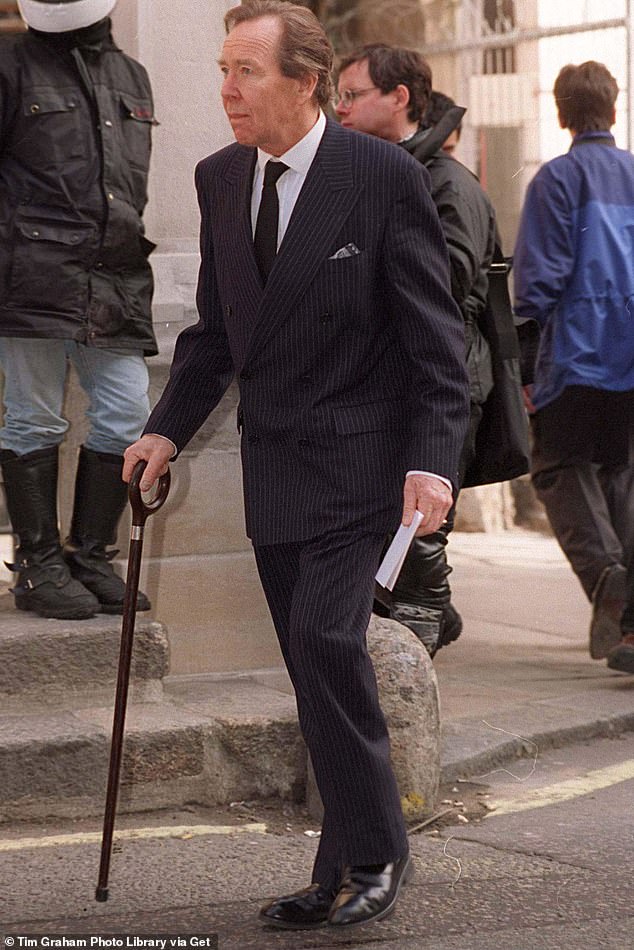 Lord Snowdon pictured at a memorial service for fellow photographer Terence Donovan at St George's, Hanover Square, 1997