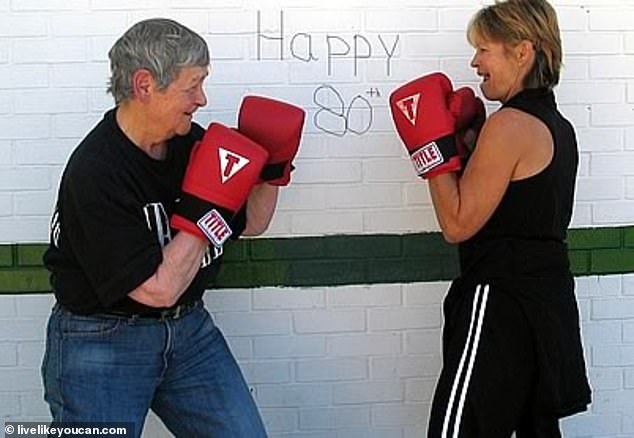 Chaarte trains with longtime friend and personal trainer Janis McDonald to recover from a stroke she suffered shortly before her 80th birthday