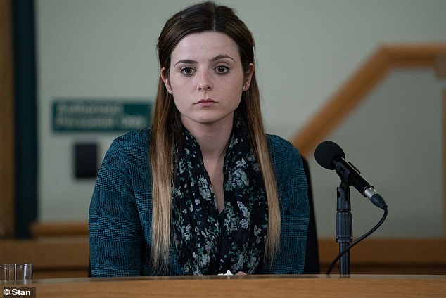 Gabrielle Creevy plays Maggie, a student who weathers a storm after accusing her married English teacher of an inappropriate relationship.  Pictured