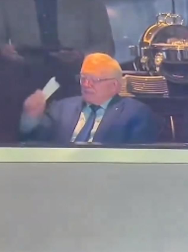 Jerry Jones was visibly frustrated with his team's performance against the Green Bay Packers