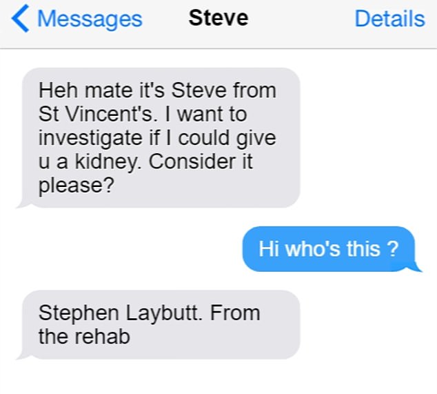 Laybutt sent the above text message to Ian Pavey, 67, in February 2021