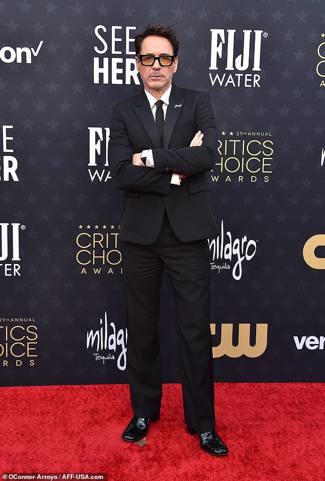 Robert Downey Jr. rocked a pretty dapper look while hitting the red carpet at the 2024 Critics Choice Awards