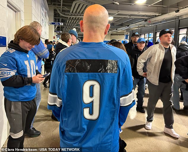 Some fans wore jerseys with Stafford's name blacked out after 'jersey ban'