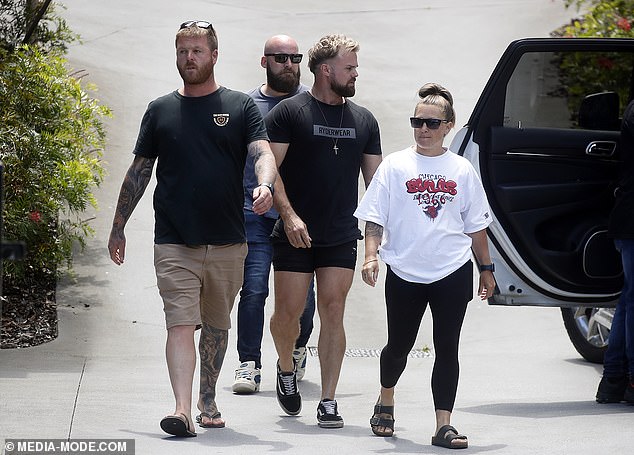 Pictured from left to right: Hayden Cook (Natalie's partner), Todd Standing (Ash's boyfriend and Tristen's brother), Tristen Standing (Ash's roommate and friend) and Natalie Gordon (Ash's sister)