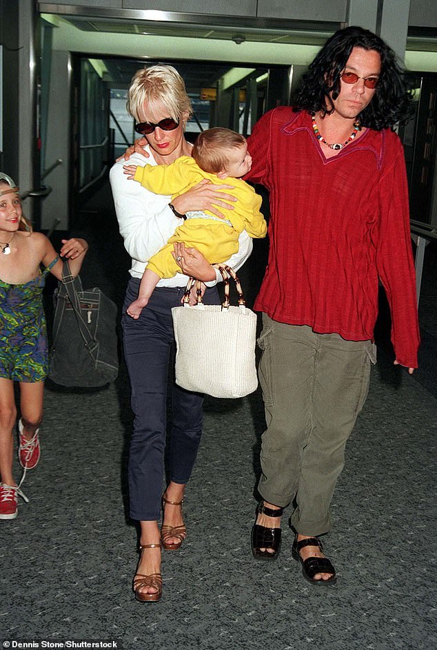 Her mother Paula overdosed on heroin less than three years later at her home in Notting Hill, London.  She was 41. They are pictured here with Tiger Lily in 1997