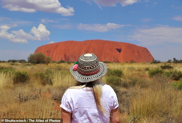 Those wanting to see the iconic Red Center and Uluru (pictured) can purchase a one-way ticket between Brisbane or Melbourne for just $139