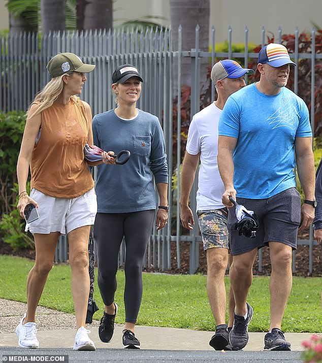 Princess Anne's 42-year-old daughter mingled with locals wearing a navy blue Patagonia T-shirt and black baseball cap