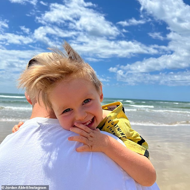 On Monday, the pair shared a series of sweet photos of the toddler enjoying a day out at the beach to mark the occasion