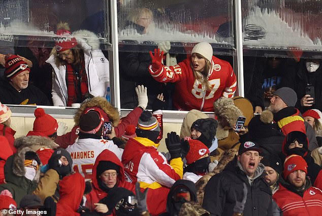 The pop sensation was in the stands again during the Chiefs' game against the Dolphins