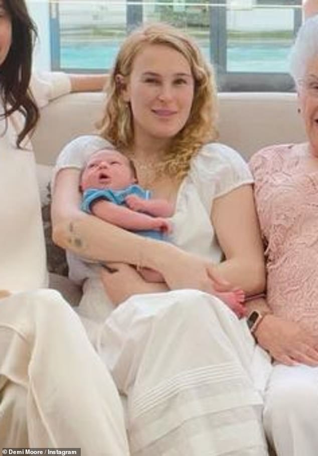 The 61-year-old actress – who has Rumer, 35, Scout, 32, and 29-year-old Tallulah with ex-husband Bruce Willis – became a grandmother for the first time when her eldest welcomed Louetta Isley with her in April 2023.  partner Derek Richard Thomas