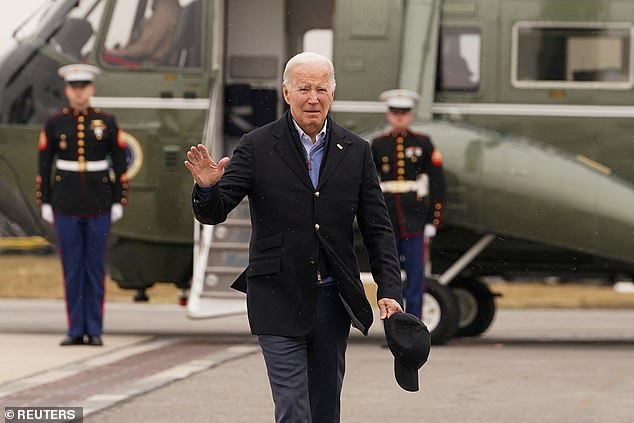 President Joe Biden spent the weekend at Camp David and was not at the White House at the time of the hoax call