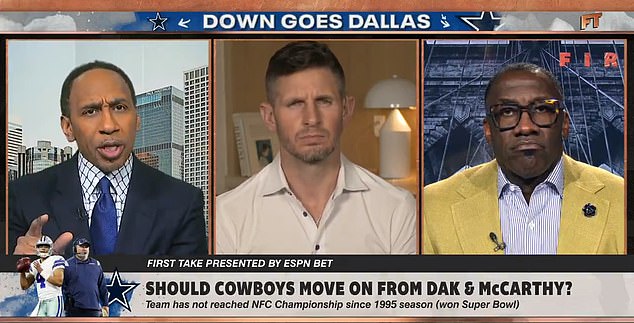 “They were ill-prepared,” Smith told fellow analysts Shannon Sharpe (R) and Dan Orlovsky (C)