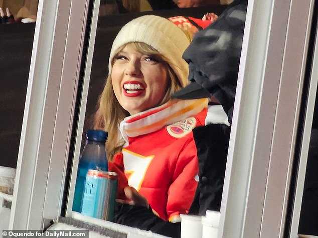 Swift was back in Kansas City to watch friend Travis Kelce and the Chiefs beat the Dolphins