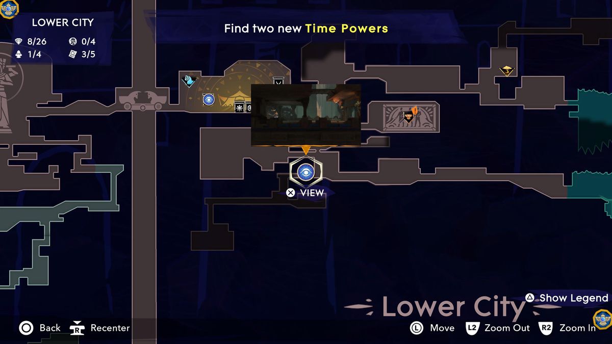 A map shows a memory shard and its screenshot in Prince of Persia The Lost Crown.