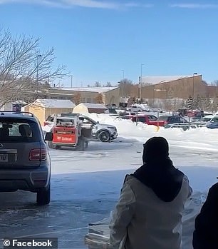 He pushed the Cruiser across the icy parking lot and pushed it aside