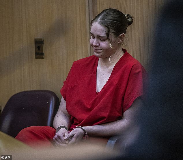 Clenney during a recent court hearing.  She is in custody awaiting trial