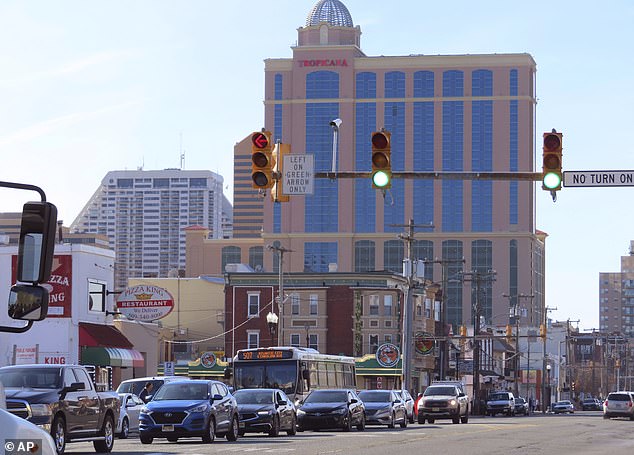 New Jersey came in third with a rate of 8.5 percent, as 243 of the 2,614 fatalities involved a collision.  Cars are seen driving along Atlantic Avenue in Atlantic City