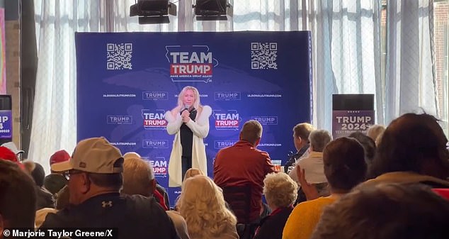 Marjorie Taylor Greene and other Trump supporters visited a brewery in Fort Dodge for Trump