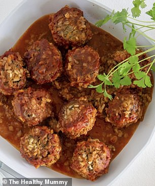 She often cooks healthy porcupine meatballs for dinner