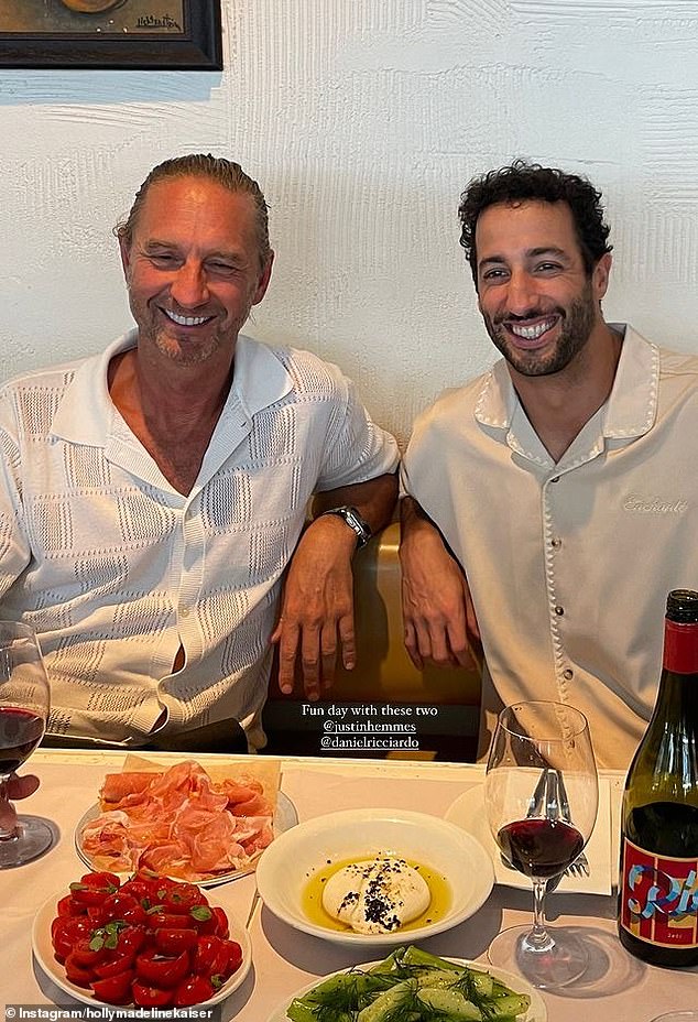 Justin Hemmes (left), CEO of Merivale and Totti's owner, has now been made aware of the copycat restaurant.  Pictured with Daniel Ricciardo (right) at Bar Totti's in Sydney's CBD