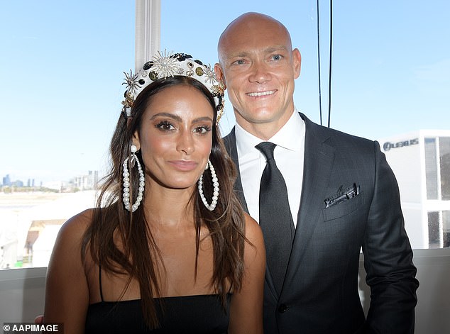 The former couple pictured together at the Melbourne Spring Racing Carnival on Derby Day in 2017