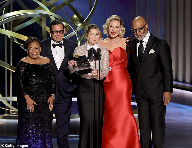 Ellen took the stage as a co-host alongside her Grey's co-stars