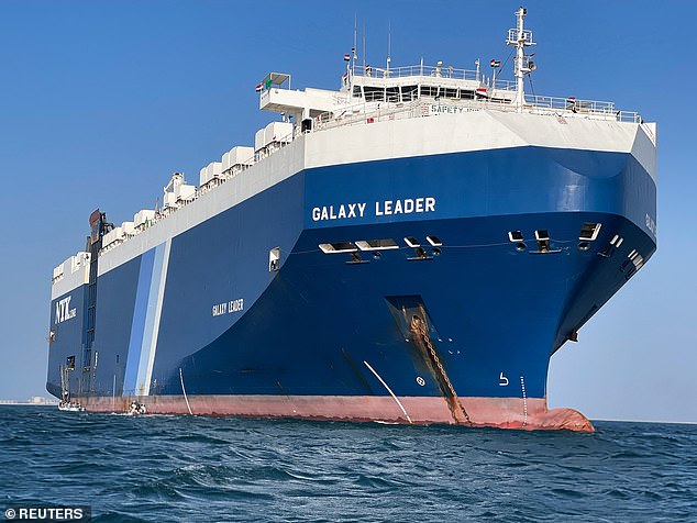 The Galaxy Leader was traveling between Turkey and India when it was seized on November 19, one of a number of ships attacked by the Houthis.