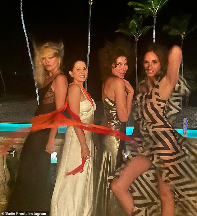 She captioned the post: ''Very grown up dear Kate...congratulations on your 50th birthday...it was so special to celebrate your pre-birthday with some of our beautiful friends'