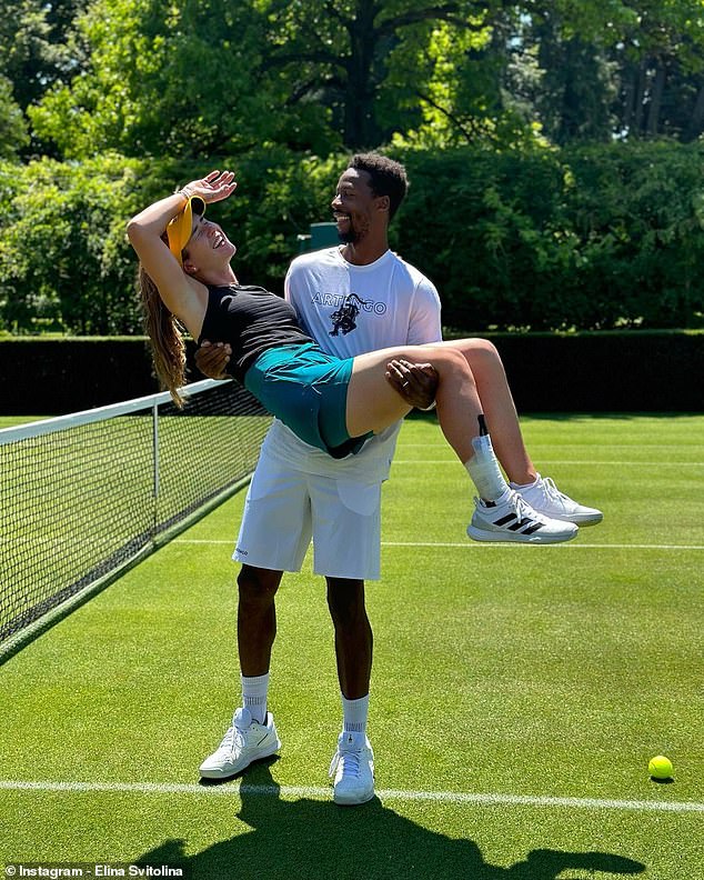 They aren't the only tennis stars to get married, with Elina Svitolina and Gael Monfils together