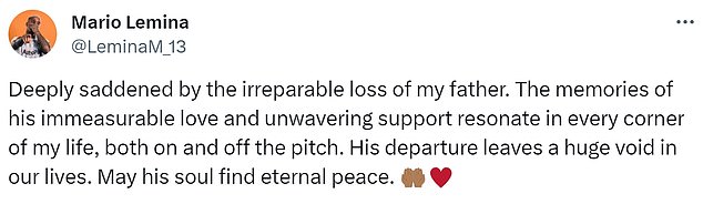 1705413459 319 Mario Lemina breaks his silence on his fathers death after