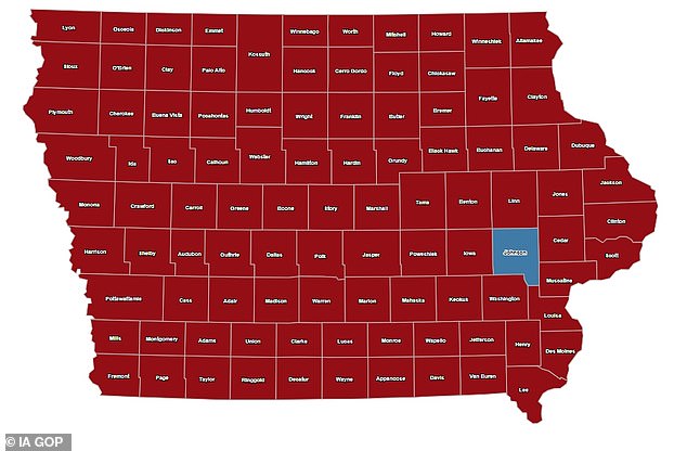 In an extraordinary show of force, Trump grabbed one from every bar in Iowa.  Haley won Johnson County, home to the University of Iowa, by one vote