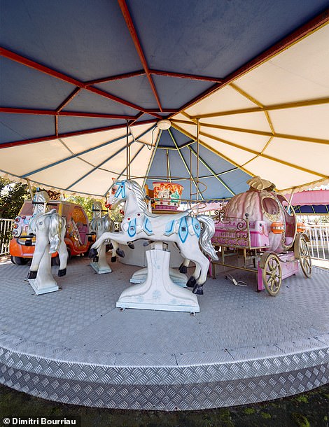 This image shows what can now be described as a 'merriless go-round' at Lucky Star Park