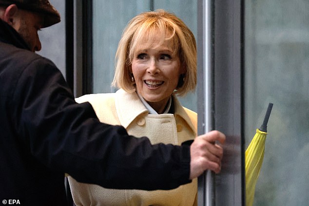 Journalist E. Jean Carroll arrives at federal court for her second civil defamation trial against former President Donald J. Trump in New York, New York, USA, January 16, 2024