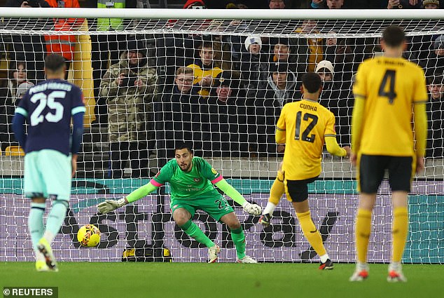 Cunha's winner from the spot ensured Wolves would face West Brom in the fourth round