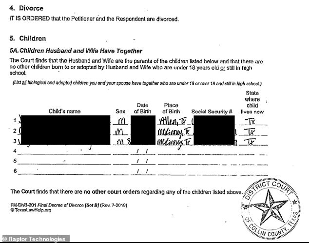 Leaked documents include health and court records, including information about separated parents