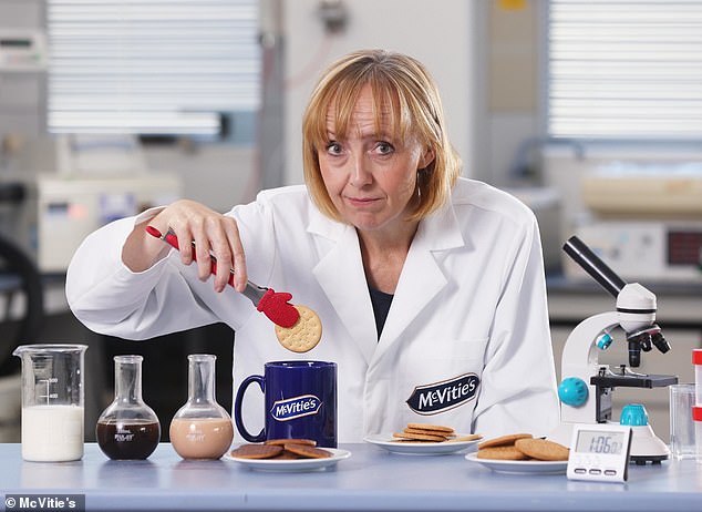 McVitie's has British scientist Dr.  Helen Pilcher appointed Chief Dunking Officer (CDO) as part of a promotional campaign to stop British biscuits becoming an unappetizing slurry at the bottom of your mug.