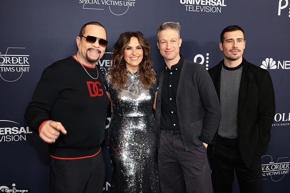 (L-R) Ice-T, Hargitay, Peter Scanavino and Octavio Pisano