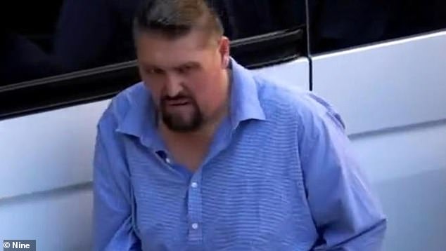 Mr McLean was sleeping in the living room when he was woken by something hard hitting the side of his face.  Behind him stood Mark John Murphy (pictured), preparing to strike again, Chief Magistrate Mary-Louise Hribal heard