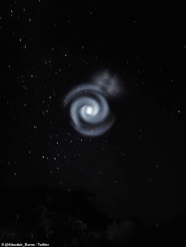 New Zealanders witnessed a nearly identical event in 2022 when a glowing blue swirl appeared in the night sky, created by a SpaceX Falcon 9 booster