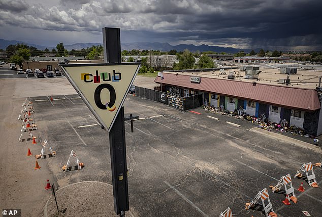 Aldrich is already serving a life sentence after pleading guilty last June to charges of murder and 46 attempted murders - one for each person at Club Q (pictured) during the attack on November 19, 2022