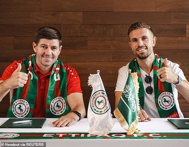 The England international joined Al-Ettifaq in July, where he was reunited with former Liverpool teammate Steven Gerrard