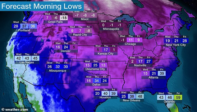 Due to the severe weather, more than 140 million people have been warned about wind chill