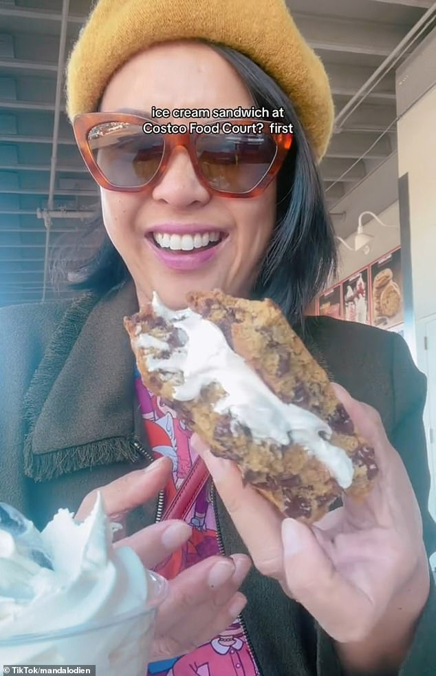 One user bought two cookies and a portion of ice cream at the Costco food court to make an ice cream sandwich